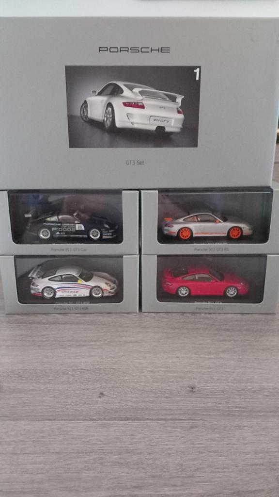 Porsche 911 (997) GT3 Set Limited edition 1:43 Minichamps, Hobby en Vrije tijd, Modelauto's | 1:43, Ophalen, Nieuw, Auto, MiniChamps