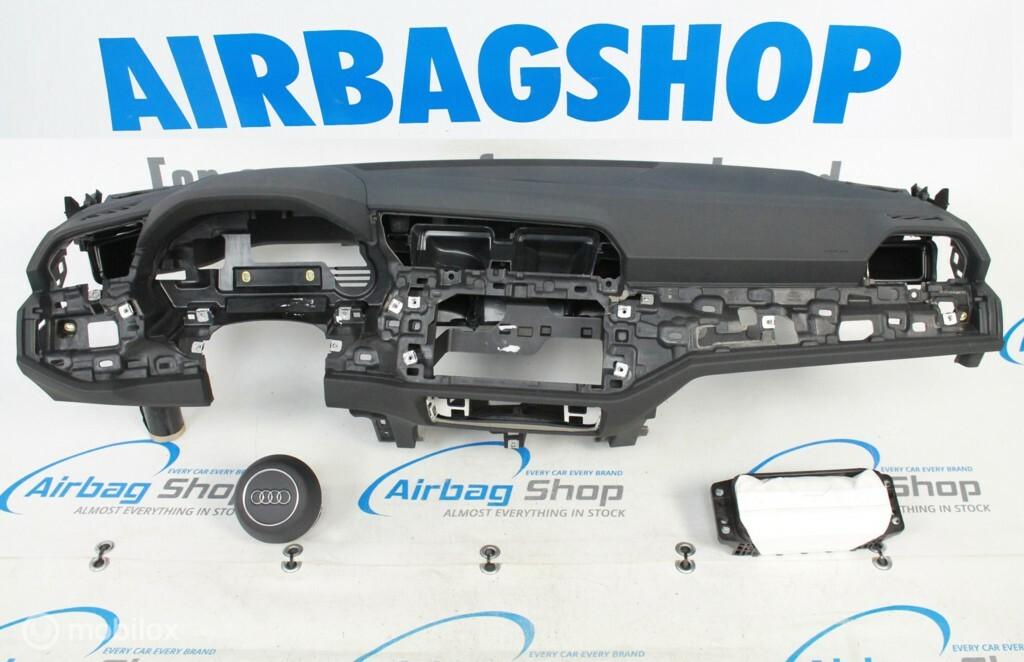 Airbag set - Dashboard 3 spaak zwart Audi Q3 F3 (2019-heden), Gebruikt, Ophalen of Verzenden