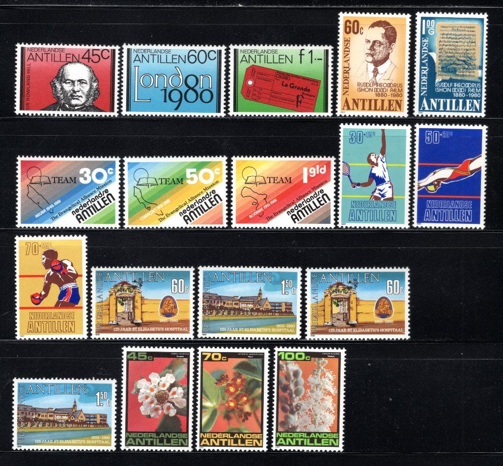 NL. ANTILLES Lot 1981 MNH, Timbres & Monnaies, Timbres | Antilles néerlandaises, Envoi, Non oblitéré