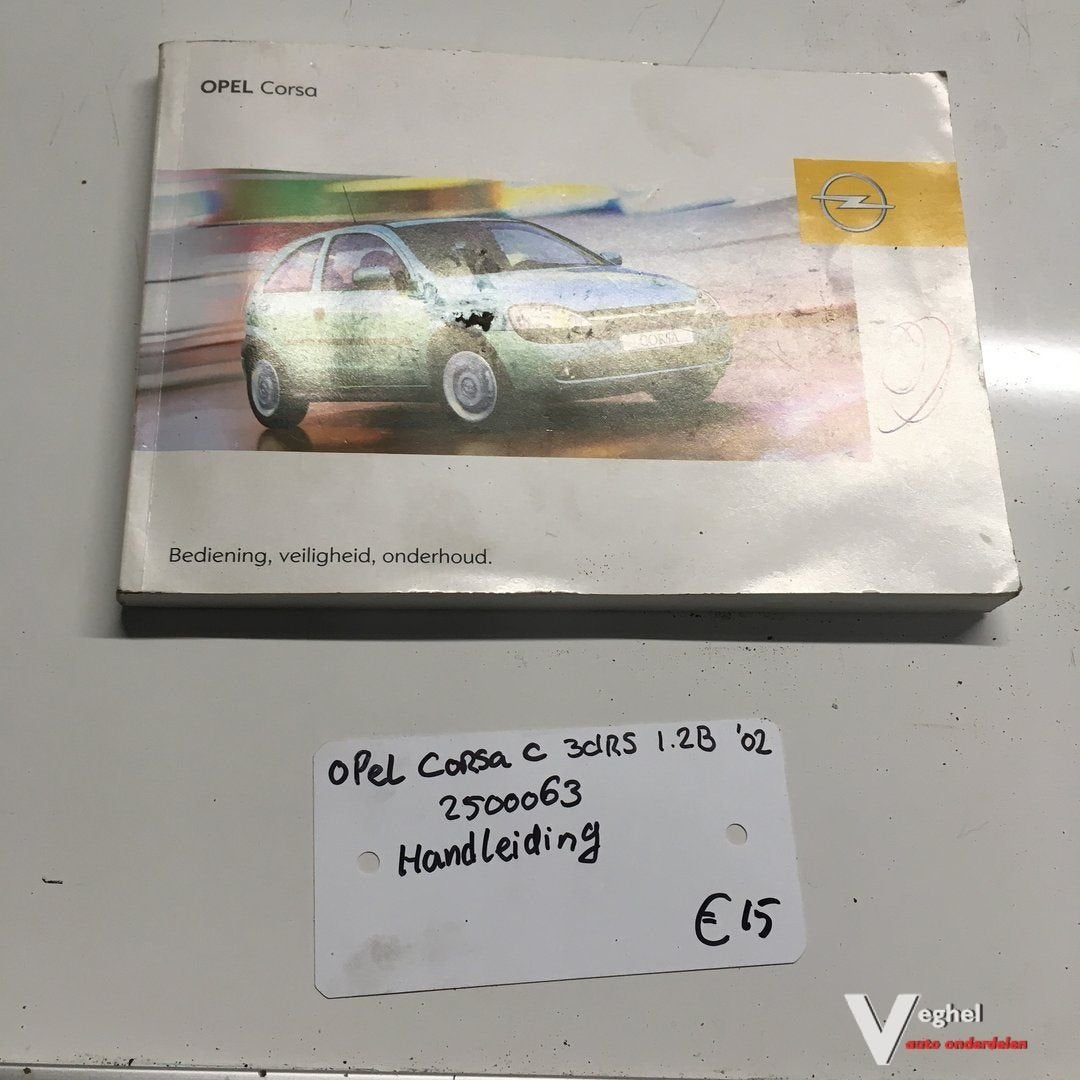 Opel Corsa C 1.2B 3 drs 2002 Wagennr 2500063   Instructieboe, Enlèvement ou Envoi
