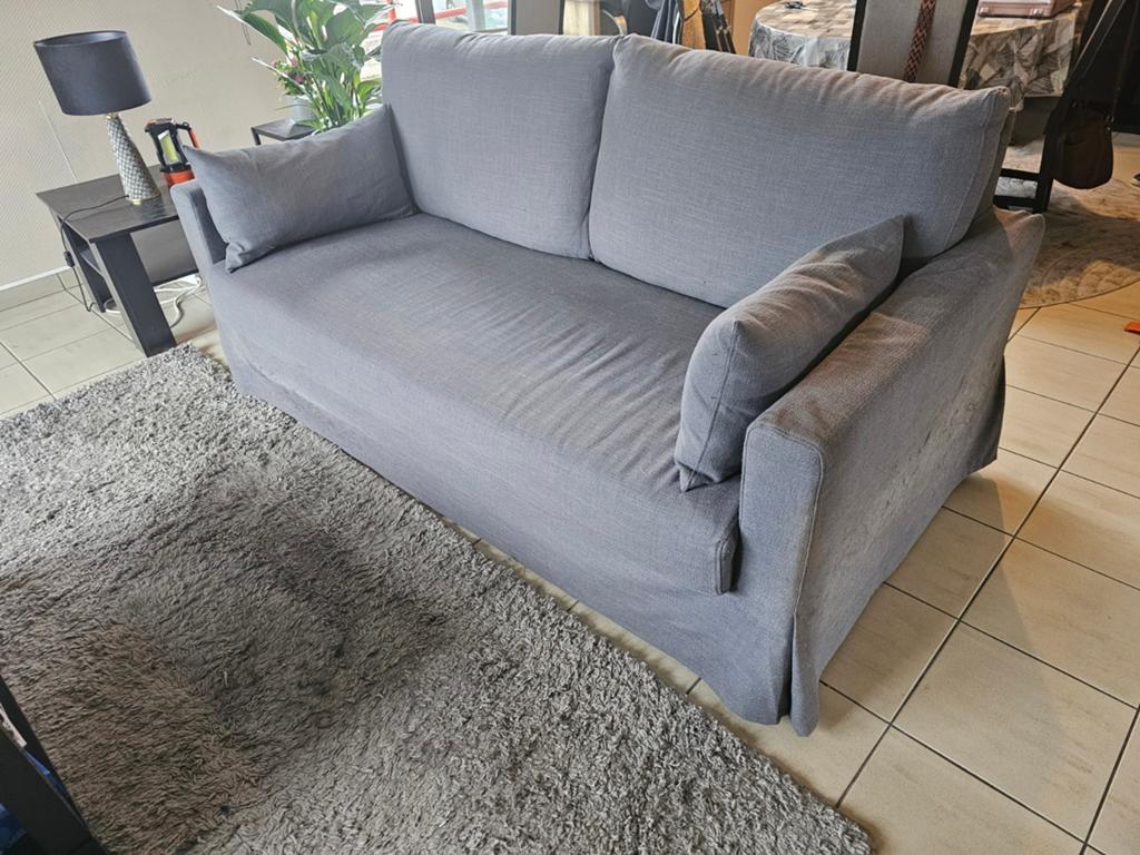 IKEA HYLTARP 2-zits zetel – Grijs, Huis en Inrichting, Zetels | Zetels, Ophalen, Gebruikt, 150 tot 200 cm, Rechte bank