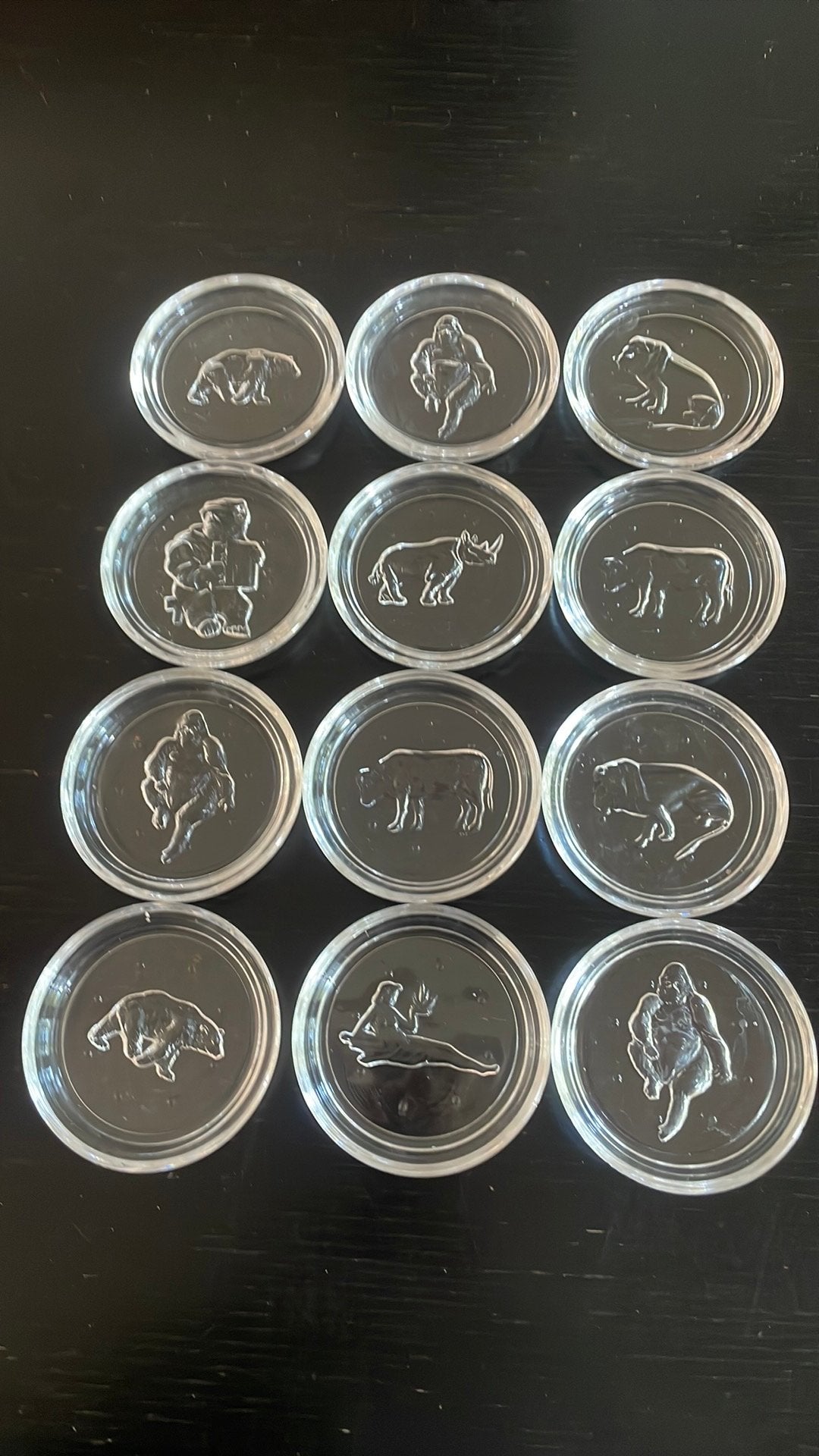 Lot de 12 sous verres Val Saint Lambert, Antiquités & Art, Enlèvement
