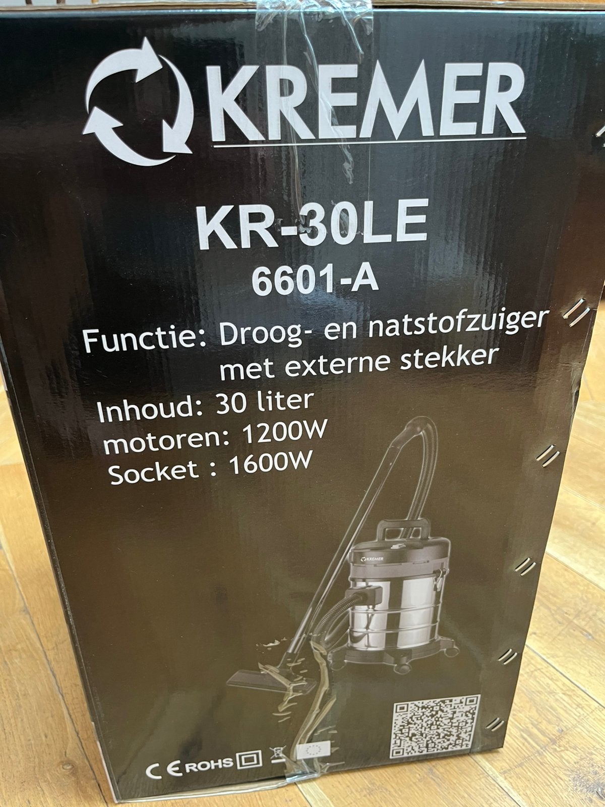 Nieuw! Kremer KR30LE Nat en droog stofzuiger, Ophalen, Overige merken, Nieuw, Industriële stofzuiger