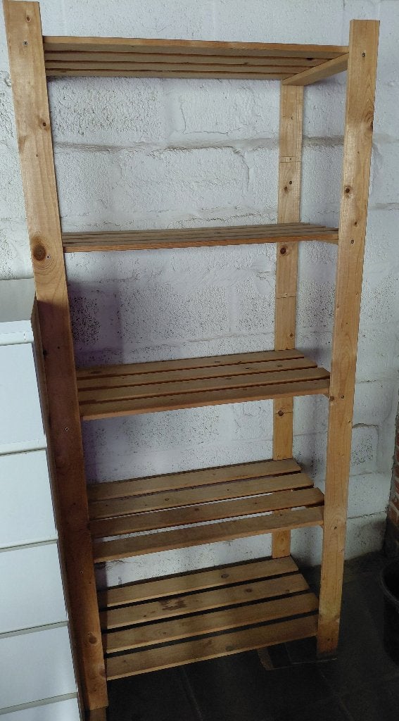 Houten rek, Maison & Meubles, Armoires | Étagères, Utilisé, Enlèvement
