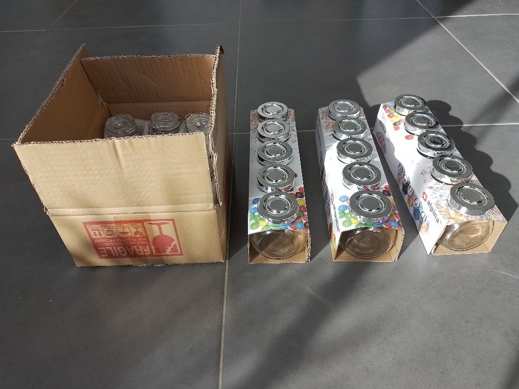 Voorraadpotjes nieuw geboorte geschenk communie feest, Ophalen, Nieuw