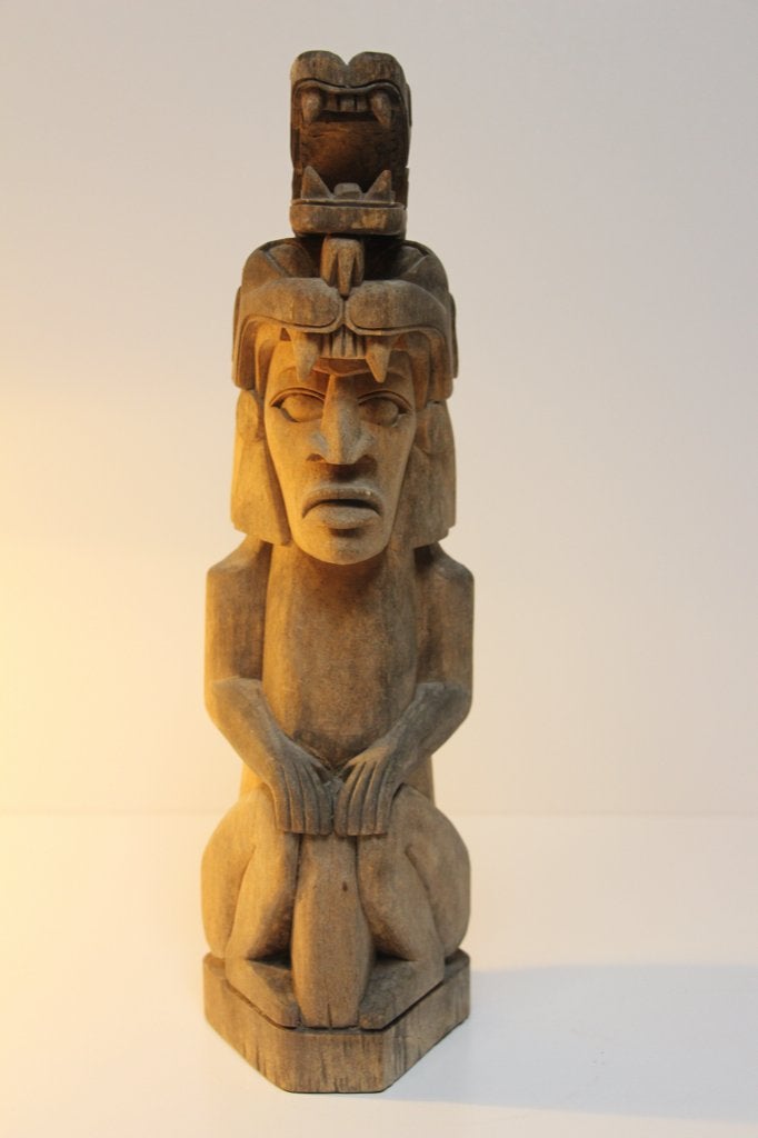 Mungo Martin Houtsnijkunst Canada, Hout, Bruin, Ophalen of Verzenden, 37 cm
