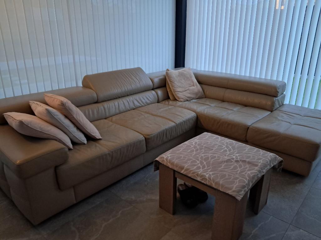 hoeksalon, Huis en Inrichting, Ophalen, Gebruikt, Leer, Landelijk
