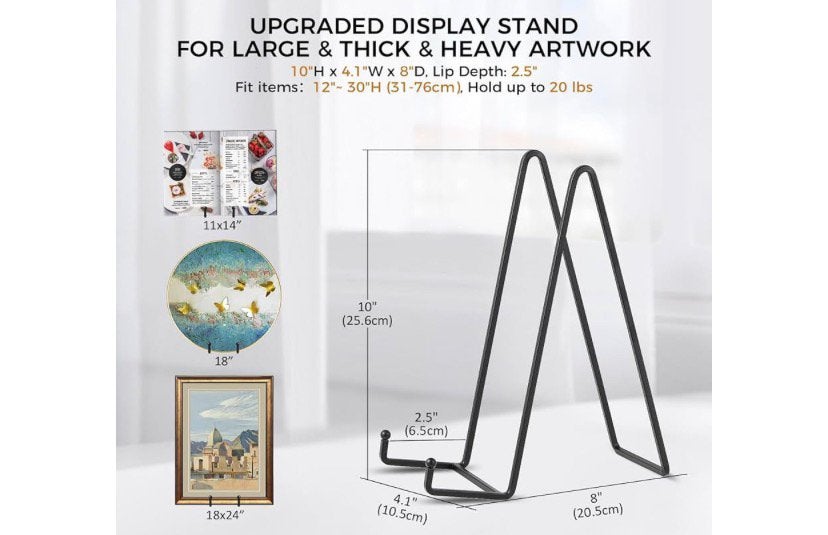 Zwart metalen display standaard voor kunstwerk/bord, Maison & Meubles, Accessoires pour la Maison | Autre, Noir, Enlèvement ou Envoi