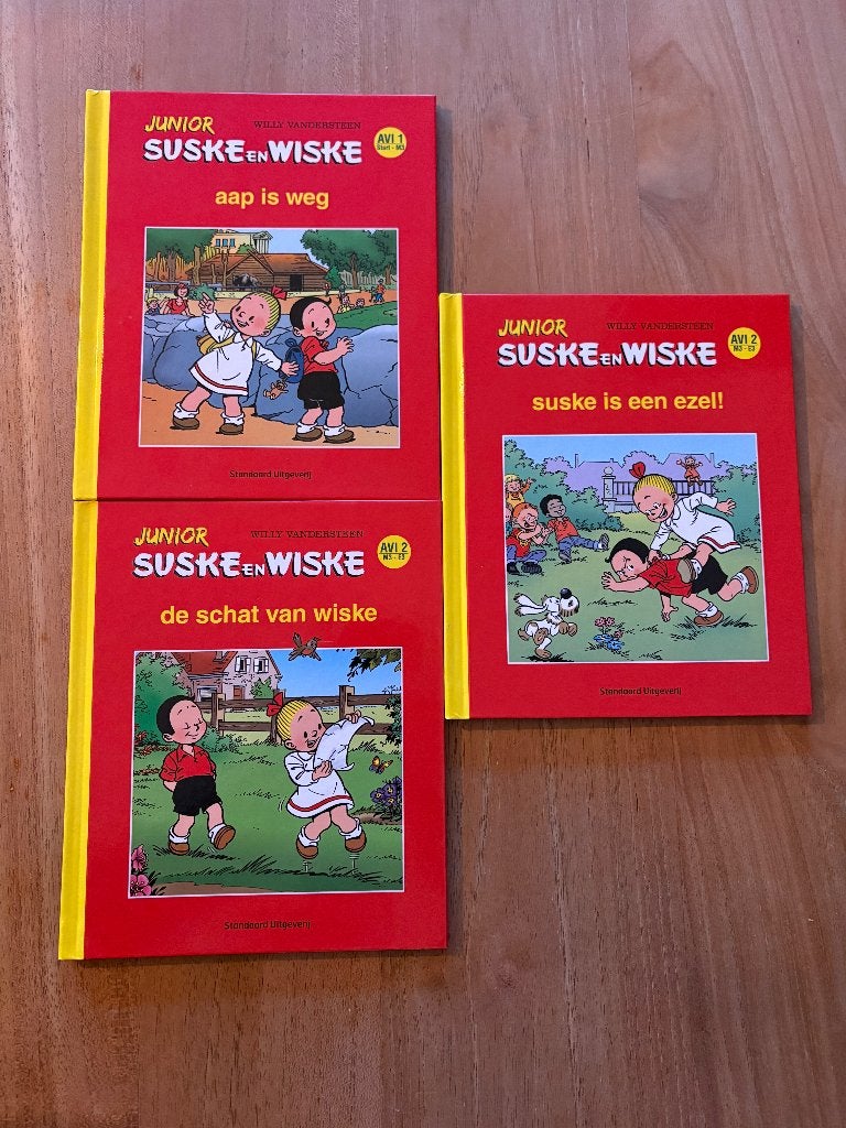 3 strips junior Suske en Wiske (AVI 1 en 2), Meerdere stripboeken, Ophalen of Verzenden, Zo goed als nieuw, Willy vandersteen