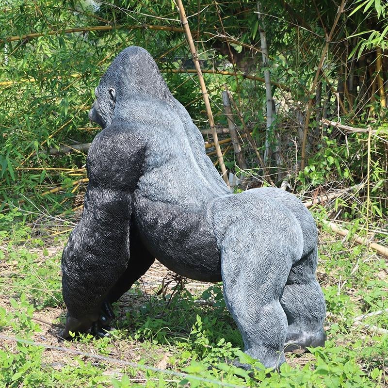Statue de gorille mâle à dos argenté - Hauteur 157 cm, Enlèvement, Neuf