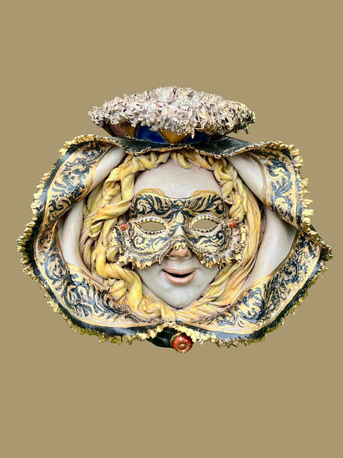 Venitiaans masker - keramiek - Giovanni Danti, Ophalen of Verzenden