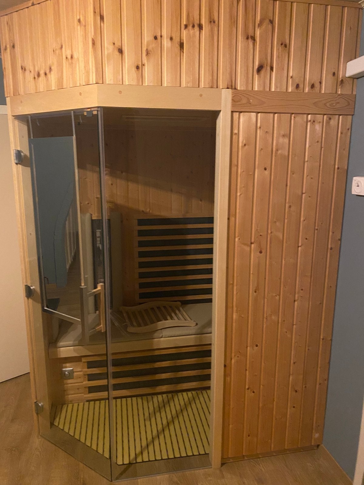 Mooie sauna, Ophalen of Verzenden, Zo goed als nieuw, Infrarood, Complete sauna