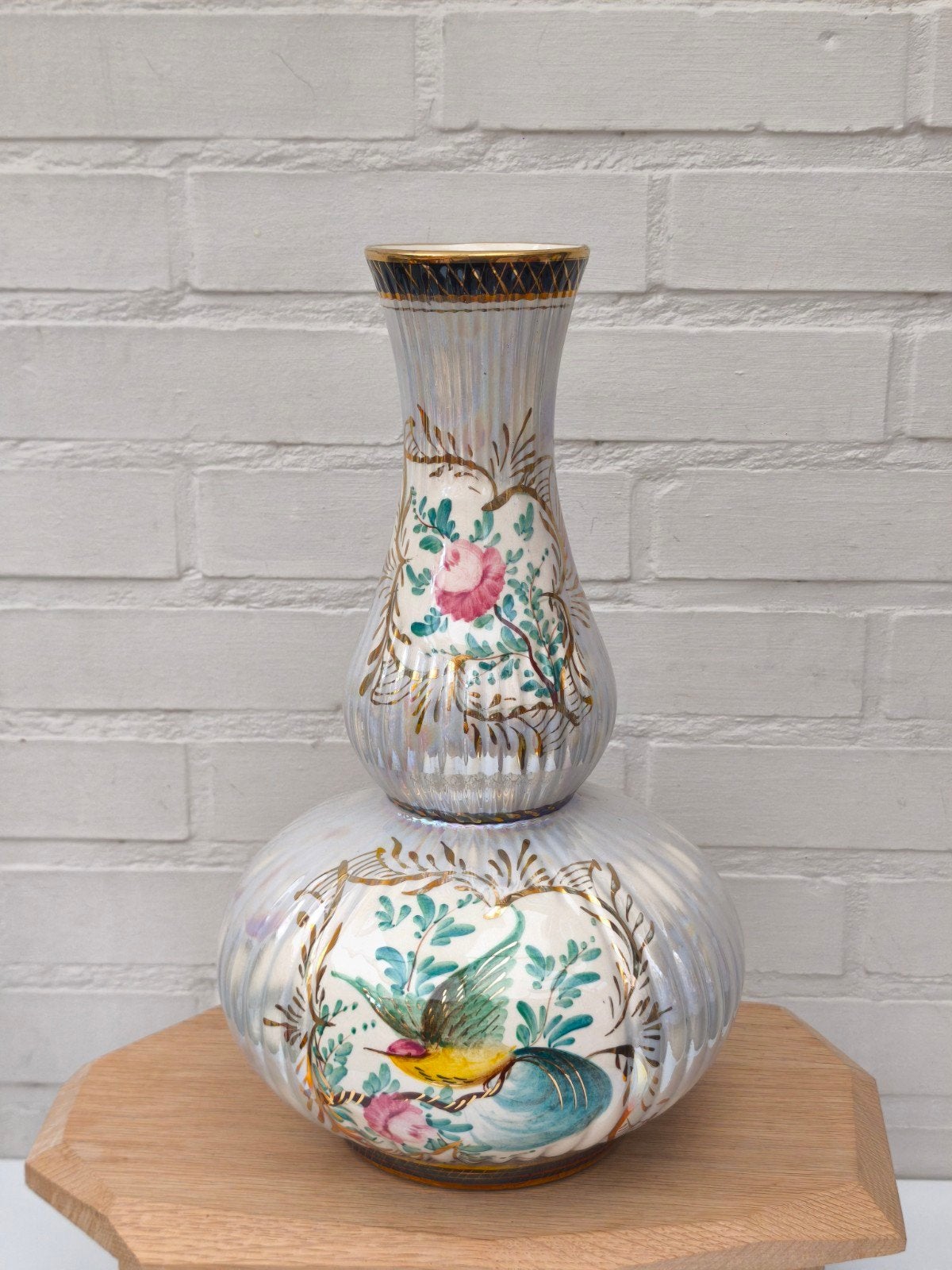 Prachtige Vintage Vaas Hubert Bequet Quaregnon, Antiek en Kunst, Antiek | Vazen, Ophalen of Verzenden