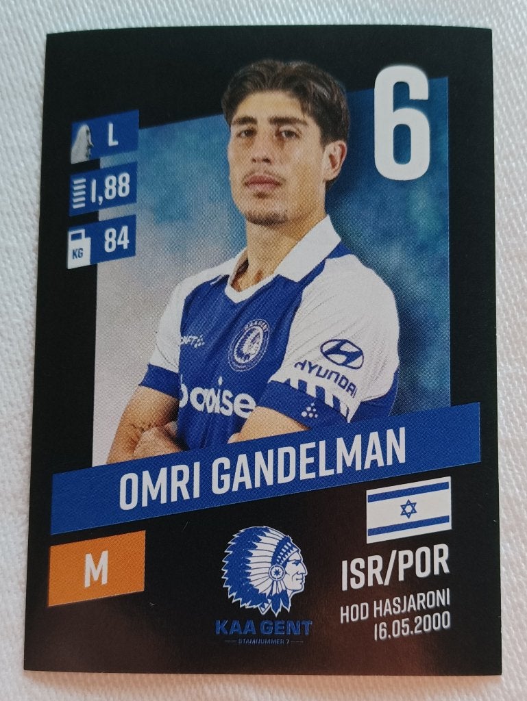 Sticker Omri Gandelman (rookie) - Pro League 2023-2024, Ophalen of Verzenden, Zo goed als nieuw, Sticker