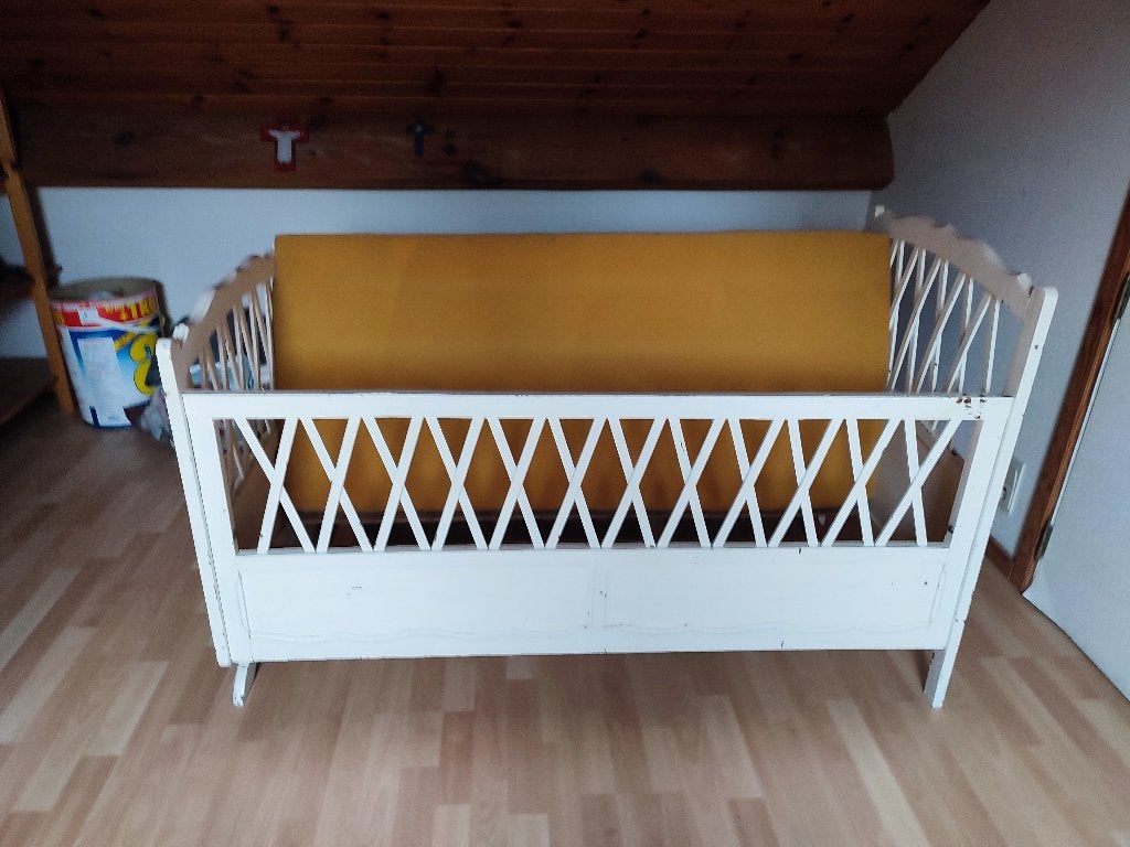 Lit cage pour enfant, Sommier à lattes, 70 à 85 cm, Enlèvement, Utilisé