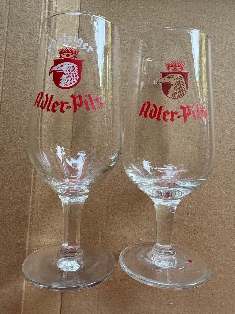 (Metziger) Adler-Pils (2 verres), Collections, Enlèvement ou Envoi, Utilisé, Verre ou Verres, Autres marques
