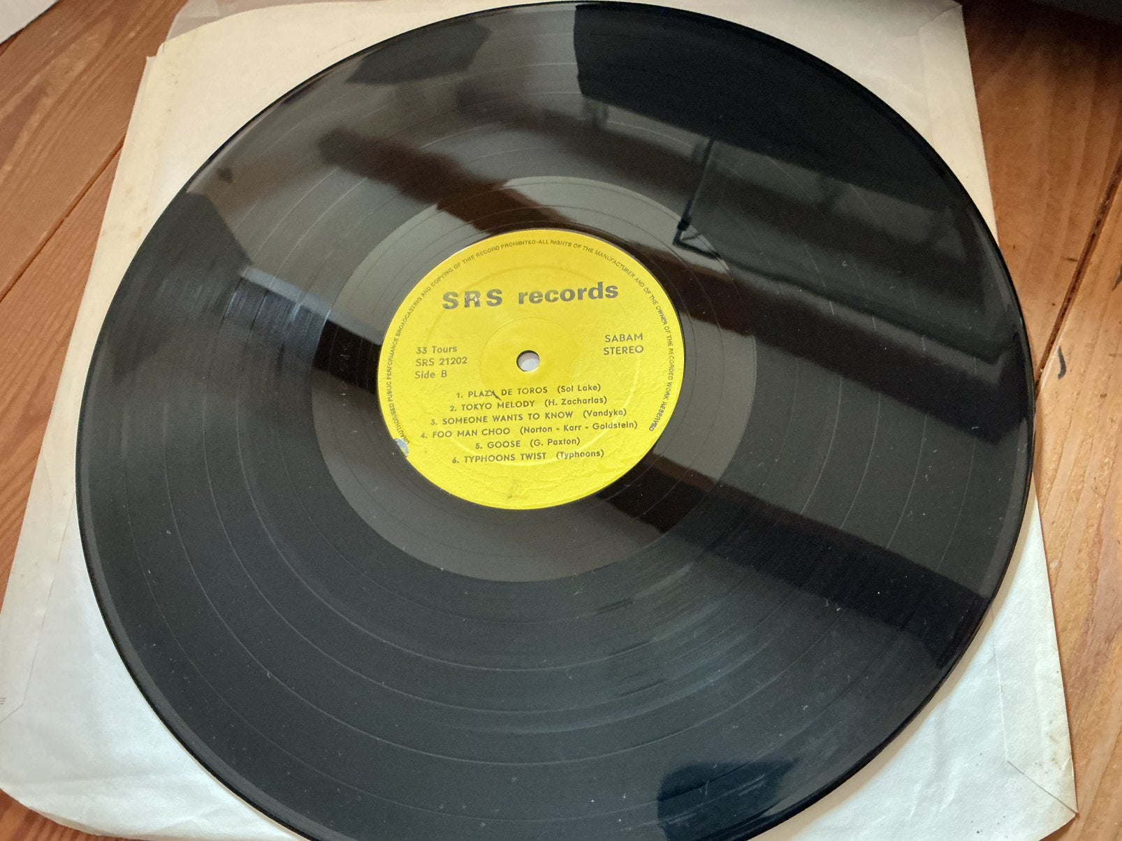 LP Various - SRS Records - popcorn bootleg, CD & DVD, Enlèvement ou Envoi, Utilisé, LP