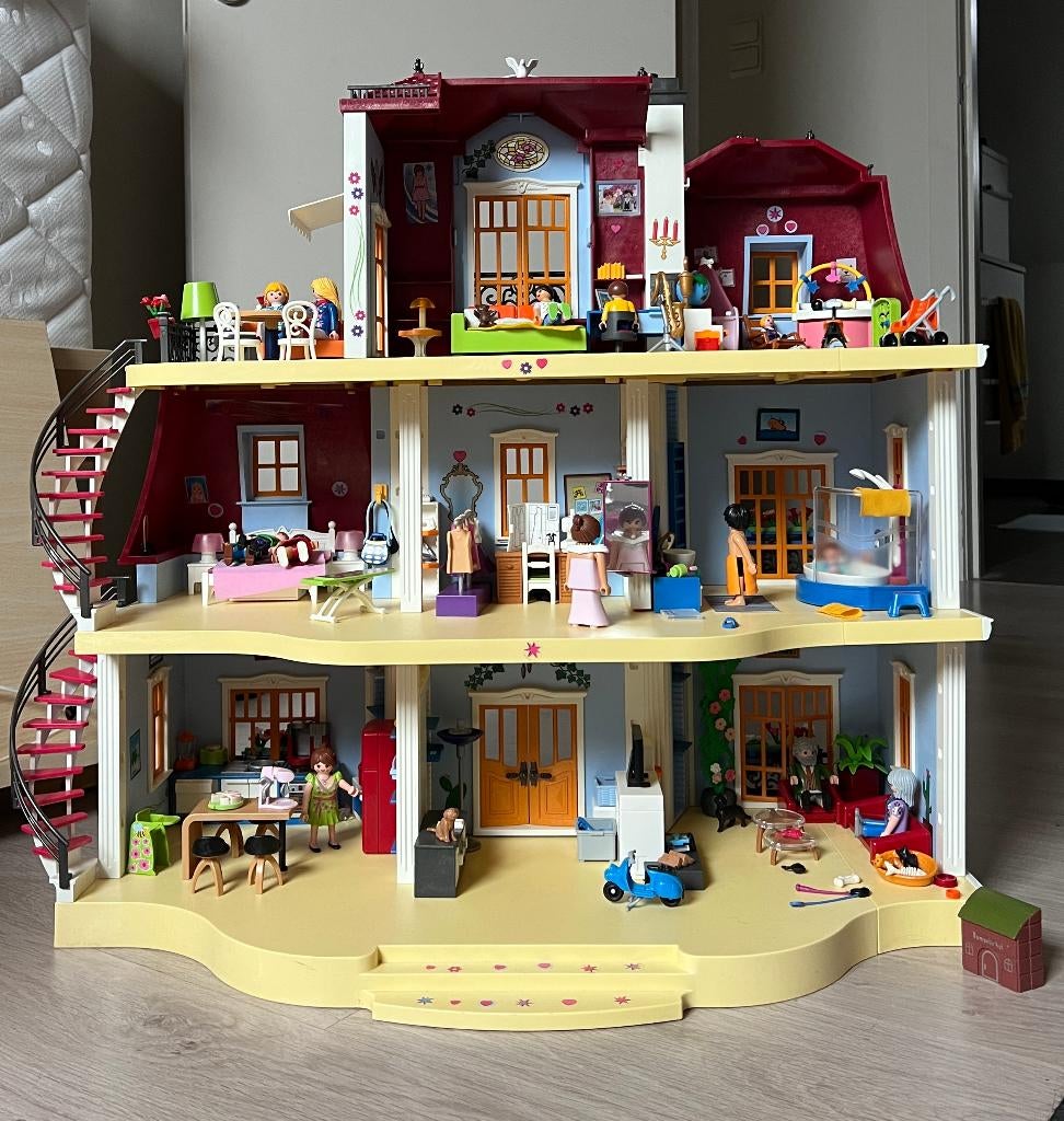 Playmobil herenhuis dollhouse met extra kamers - 70205, Enlèvement, Comme neuf, Ensemble complet