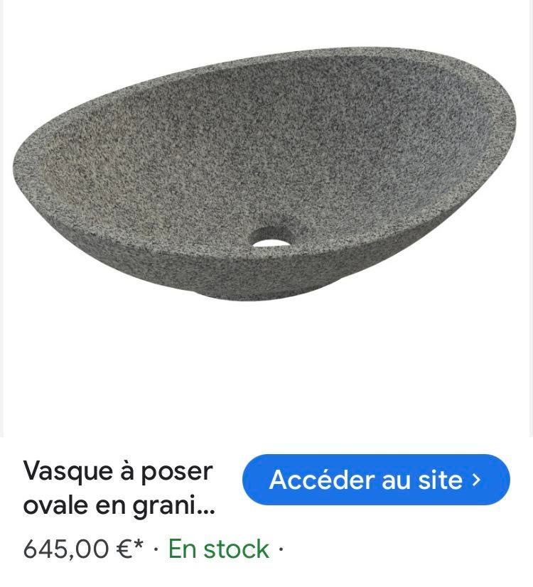 Vasque en granit a poser ( Neuve ), Enlèvement, Neuf