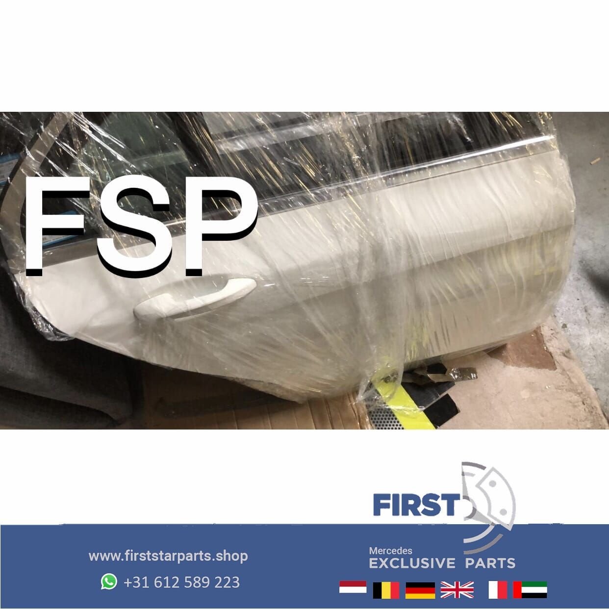 W205 SEDAN DEUR RECHTS ACHTER PORTIER C Klasse WIT 2014-2020, Auto-onderdelen, Gebruikt, -, Deur, Achter