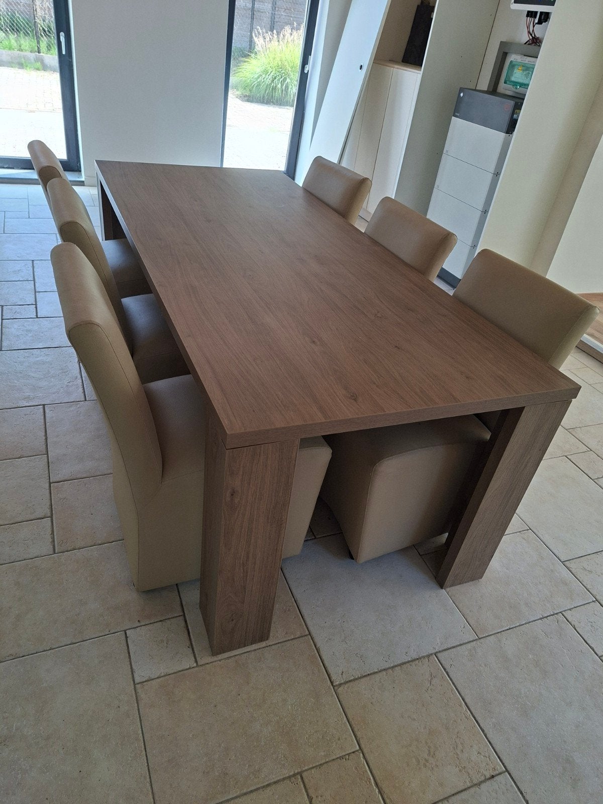 eettafel met 6 stoelen, Ophalen