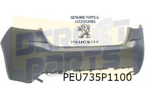 Peugeot	308 (11/13-9/21) achterbumper (Te spuiten) Origineel, Auto-onderdelen, -, Verzenden, -, Nieuw