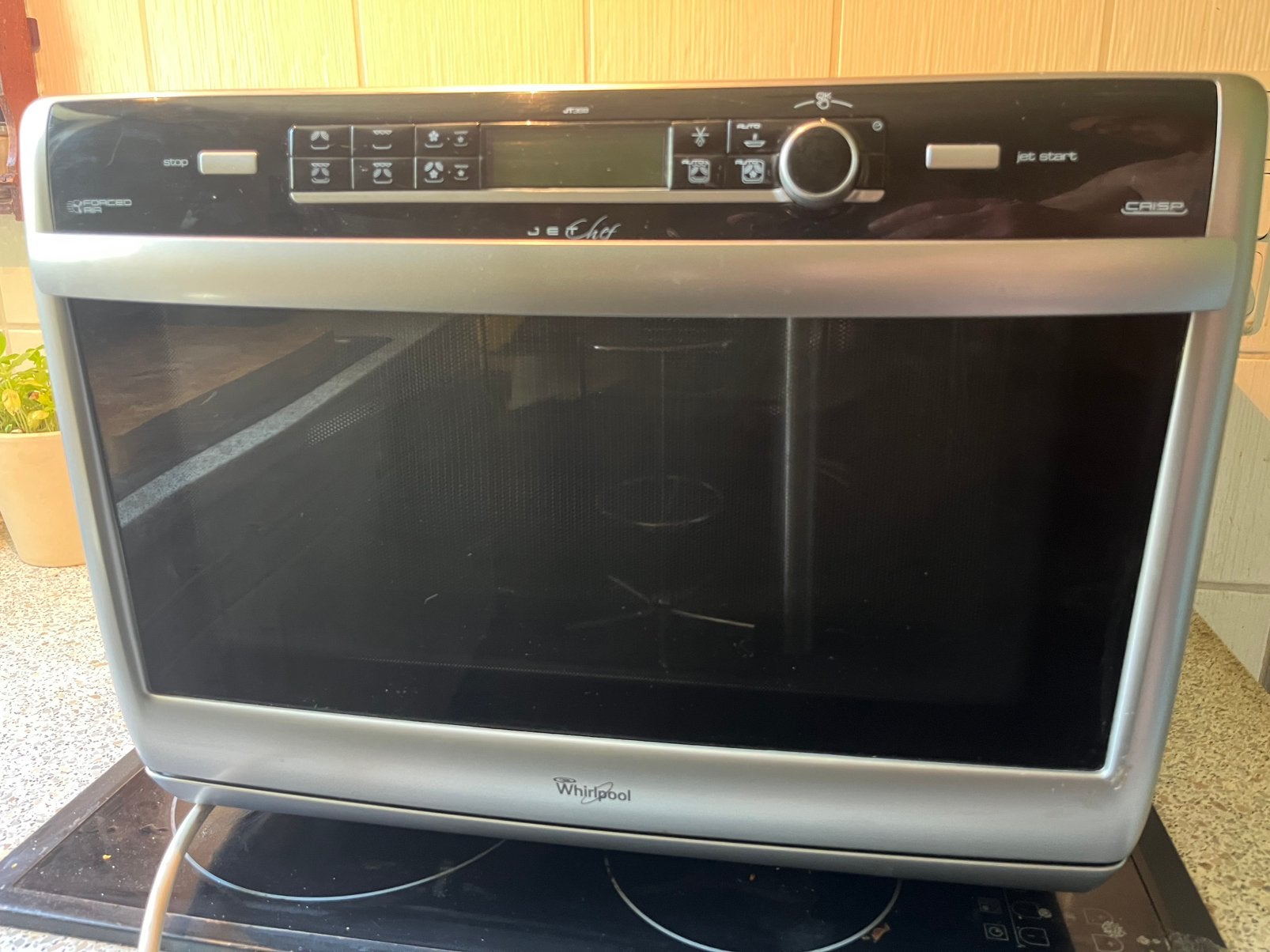 Whirlpool microgolfoven combi grill crisp JetChef, Elektronische apparatuur, Microgolfovens, Ophalen, Zo goed als nieuw, Crisp