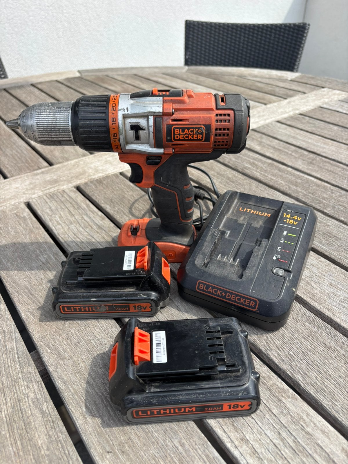 Boormachine Black&Decker 18v, Ophalen of Verzenden, Gebruikt, Boormachine