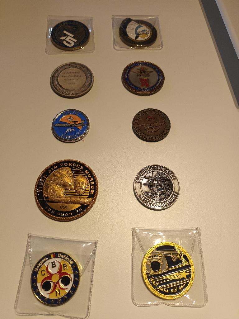 Coins Belgische luchtmacht, Verzamelen, Ophalen of Verzenden, Luchtmacht, Overige typen