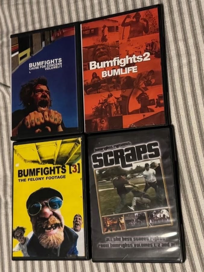 Lot 4: DVD Underground Bumfights, Engels, Verzenden, Overige genres, Zo goed als nieuw