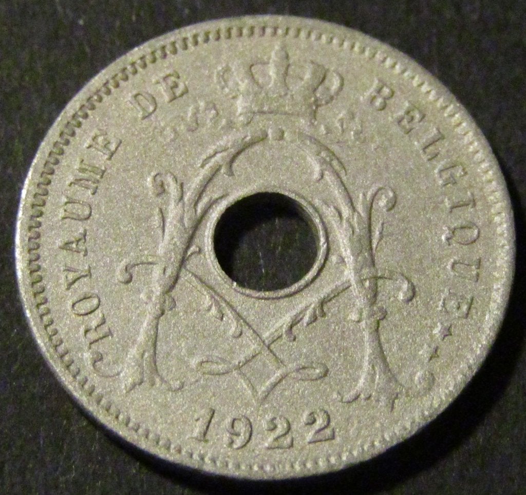 5 centimen 1922 en français - Albert I, Timbres & Monnaies, Enlèvement ou Envoi, Autre, Monnaie en vrac