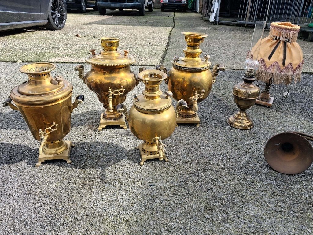 koperen potten + lamp + lantaar - bieden, Ophalen, Koper