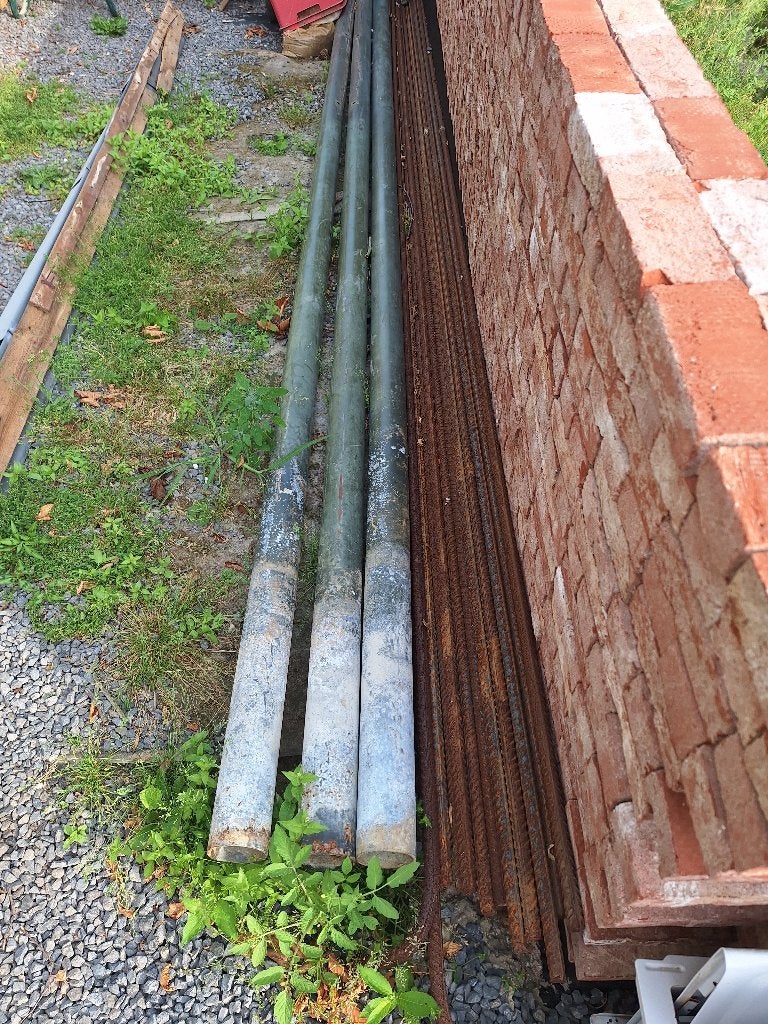 Poteau d'éclairage 4,6m diamètre 9cm, Enlèvement, Utilisé, 250 cm ou plus, Poteaux