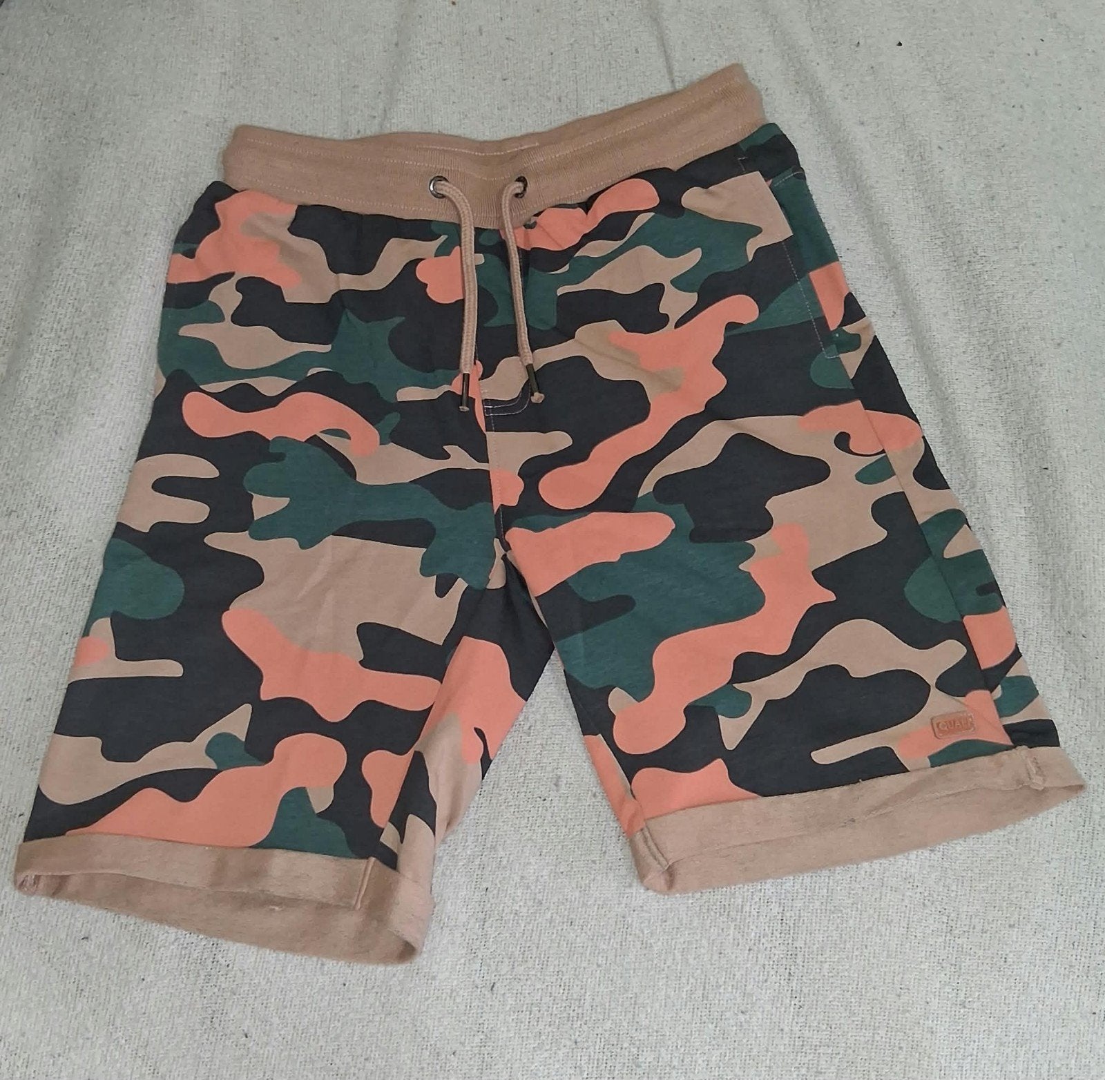 Quapi Jongens Sweatshort Thygo – Sand Stone Camo – Maat 13j-, Ophalen of Verzenden, Nieuw, Maat 158
