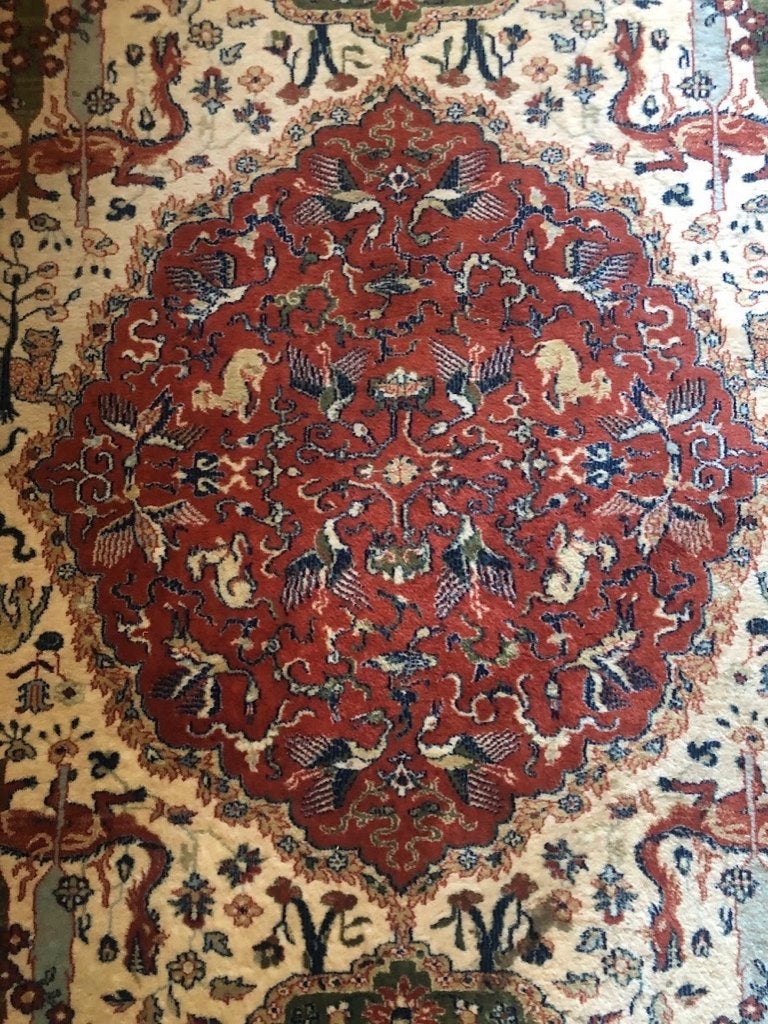 Oosters  vloerkleed 1m6 x 2m50 zuiver scheerwol, Maison & Meubles, Ameublement | Tapis & Moquettes, Bleu, 200 cm ou plus, 150 à 200 cm