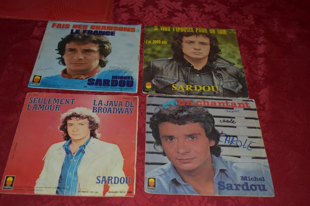 45t's  van de chansonnier Michel SARDOU,, CD & DVD, Vinyles | Pop, Comme neuf, 1970 - 1979, Enlèvement