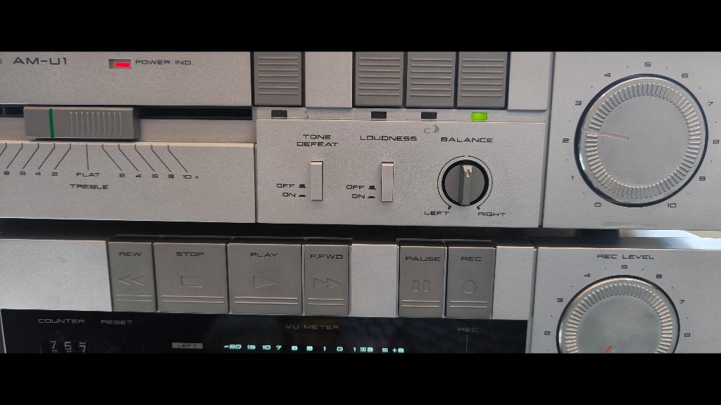 chaine stereo deck ampli enceintes, TV, Hi-fi & Vidéo, Comme neuf, Enlèvement, Composants en vrac, Deck cassettes ou Lecteur-enregistreur de cassettes