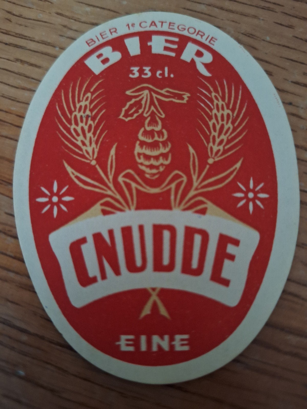 Oud bieretiket brouwerij Cnudde bier Eine Oudenaarde, Enlèvement ou Envoi