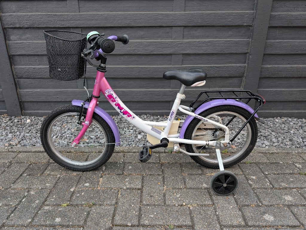 Kinderfiets, Fietsen en Brommers, Fietsen | Kinderfietsjes, Ophalen, Terugtraprem, Zijwieltjes, 16 tot 20 inch