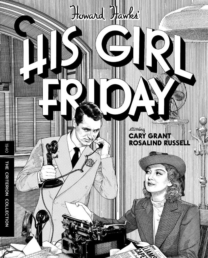 His Girl Friday Criterion 4k blu-ray 3disc combo Region A, CD & DVD, Blu-ray, Enlèvement ou Envoi, Film, Comprend un livret, Anglais