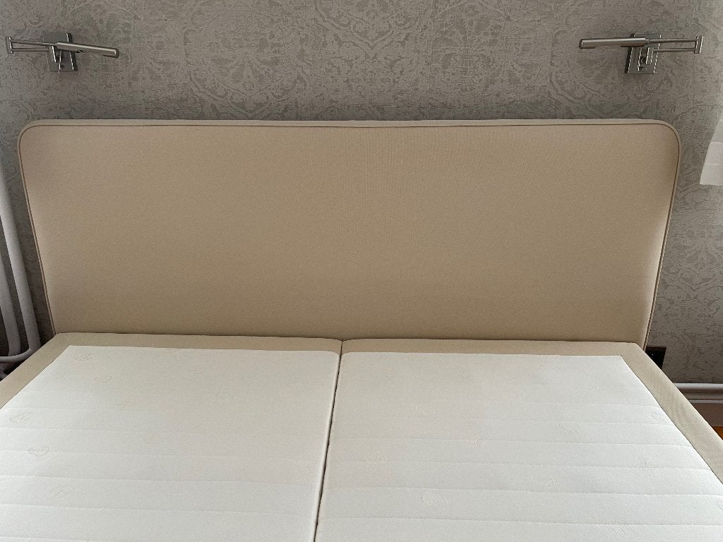 Literie Boxspring 180 x 200 Anker, Maison & Meubles, Chambre à coucher | Lits boxsprings, Beige, Enlèvement, Utilisé, 180 cm