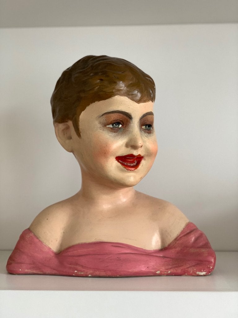 Buste de fenêtre en plâtre ancien (vers 1900), Enlèvement ou Envoi
