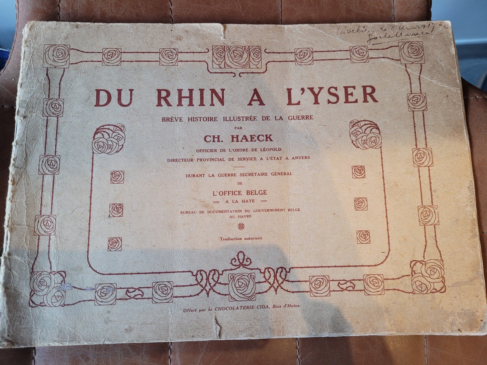 Du Rhin à l'Yser, Enlèvement ou Envoi