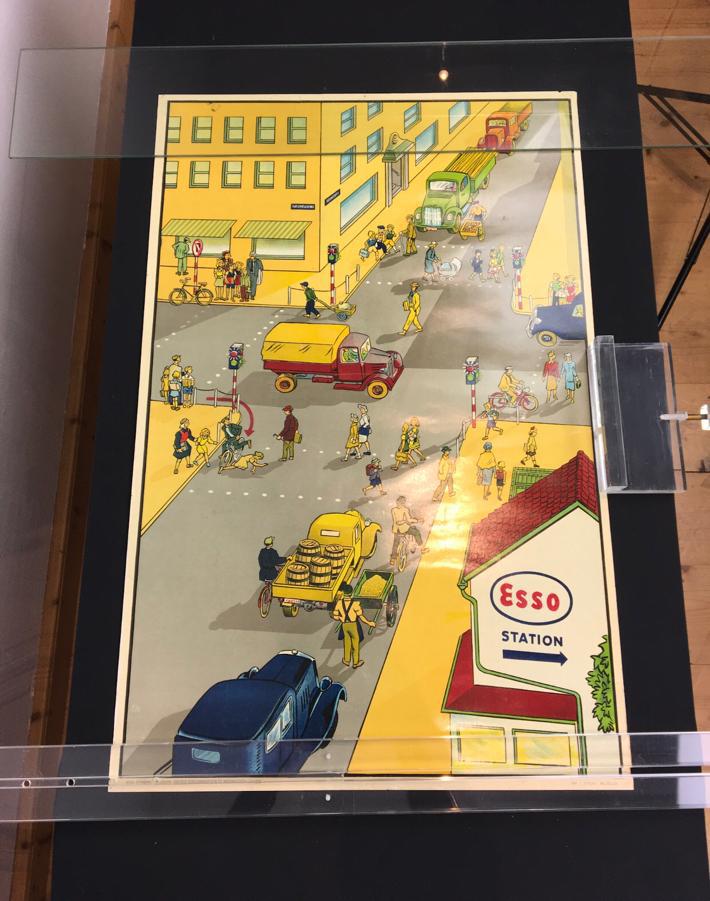 Série vintage d'affiches Esso Tytgat Bruxelles - Années 1950, Collections, Marques & Objets publicitaires, Comme neuf, Panneau publicitaire
