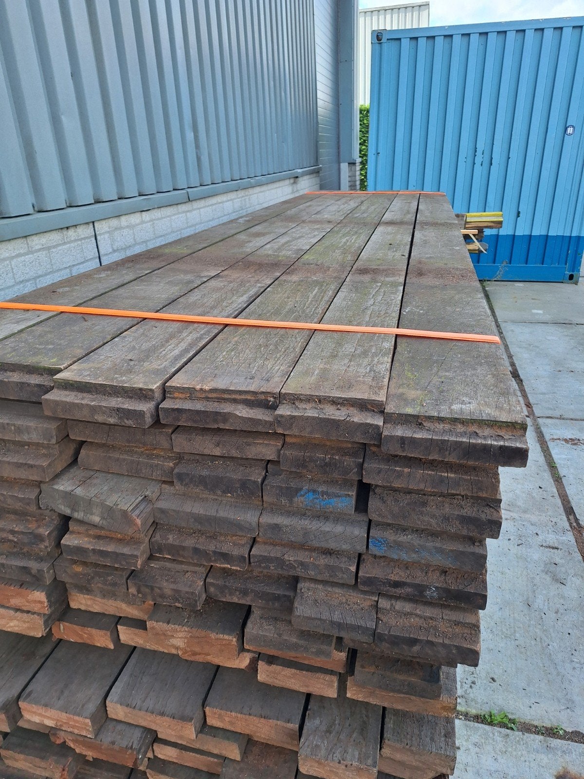 hardhouten  dikke planken  scheepsplanken  scheepsvloer, Enlèvement, Utilisé, Poteaux