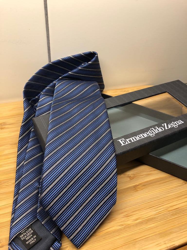 Nieuw: Ermenegildo Zegna Zijden Stropdas (100% Zijde), Enlèvement, Neuf, Multicolore, À motif