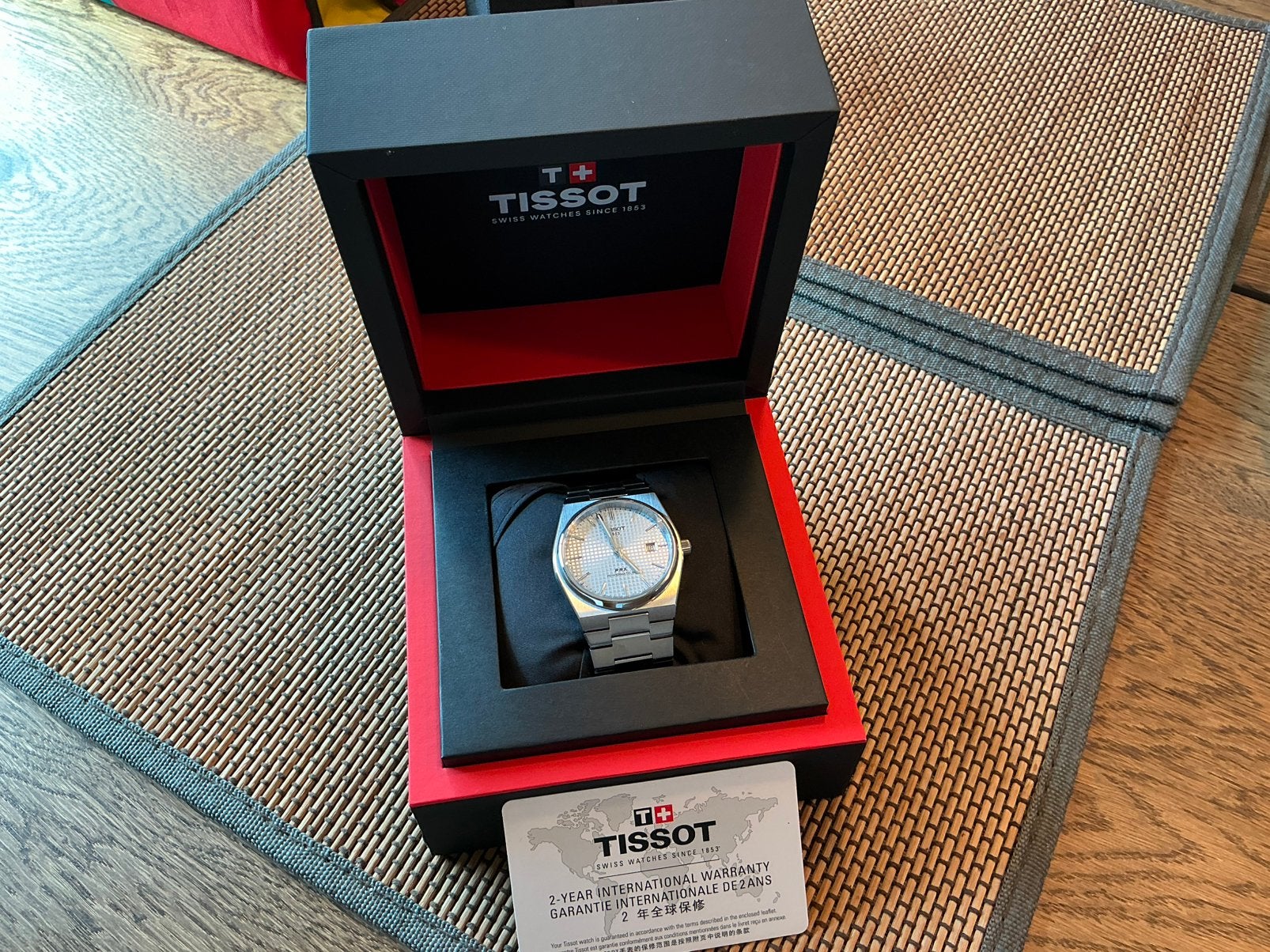 Montre PRX TISSOT 41mm bleu ciel, Enlèvement ou Envoi, Comme neuf