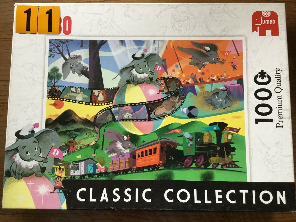 Puzzel Jumbo 1000 stukjes Disney Dumbo, Hobby en Vrije tijd, Ophalen of Verzenden, 500 t/m 1500 stukjes, Gebruikt, Legpuzzel