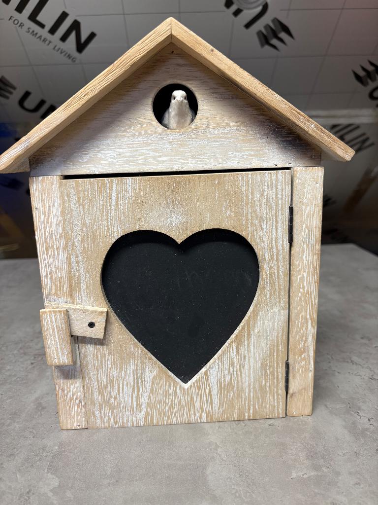 Sleutelkastje vogelhuisje vorm hout, Campagnard, Objet de décoration, Comme neuf, Enlèvement