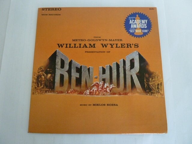 Ben-Hur LP OST MGM S1E1 1959 USA Miklos Rosza, Bande originale, Comme neuf, Enlèvement, Pochette gatefold